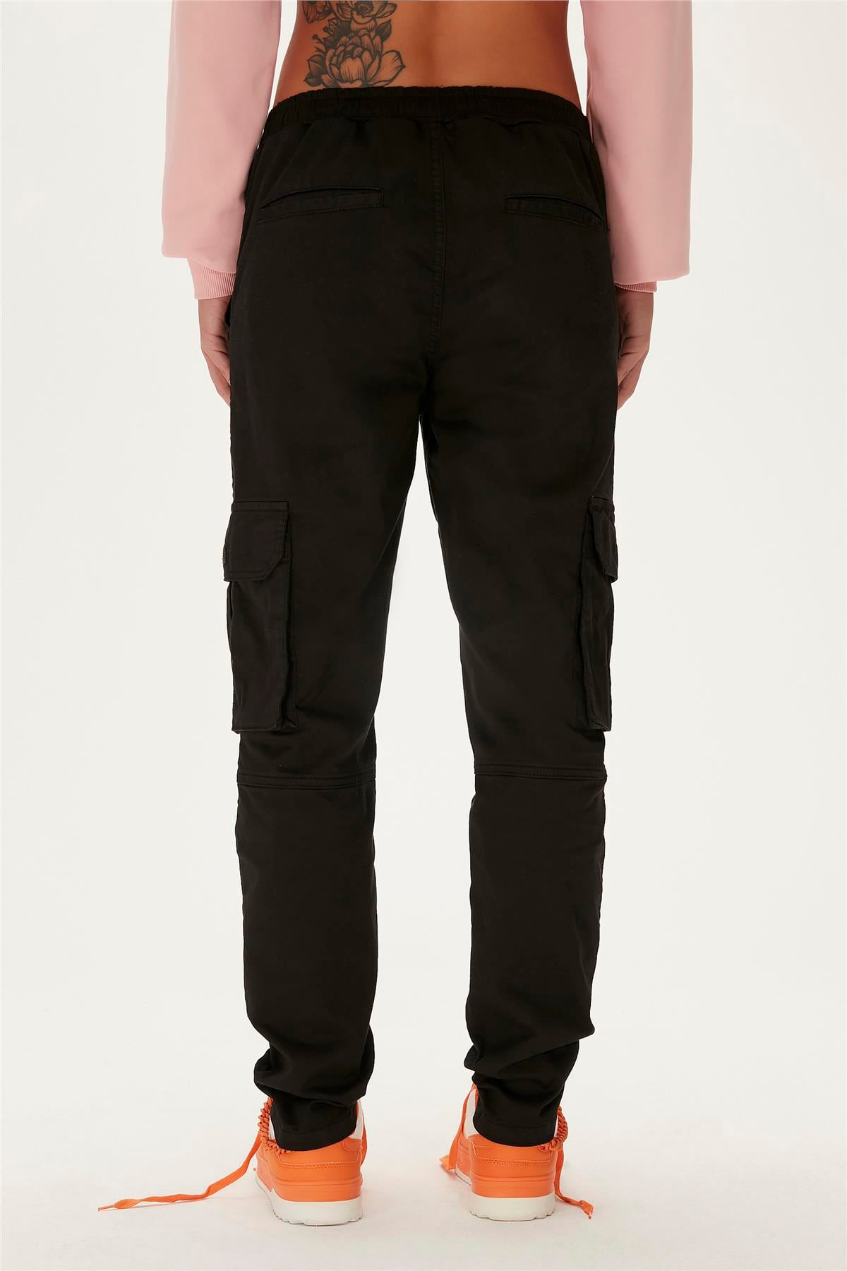 Lara Cargo SweatPants Siyah Kadın Pantolon