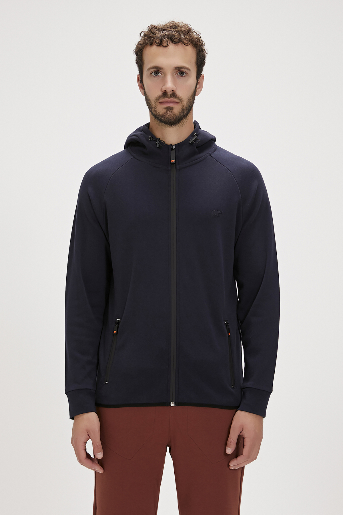 Leo Full-Zip Navy Mens Sweatshirt