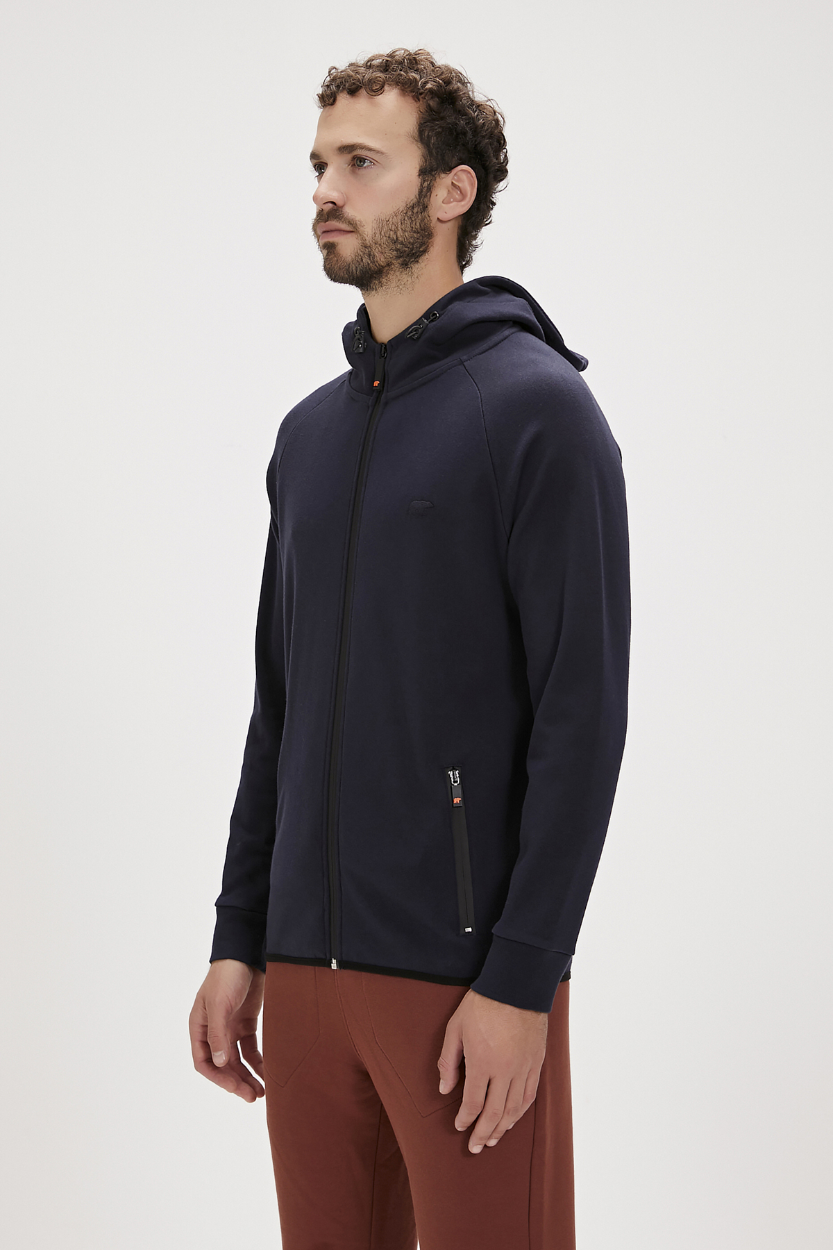Leo Full-Zip Navy Mens Sweatshirt