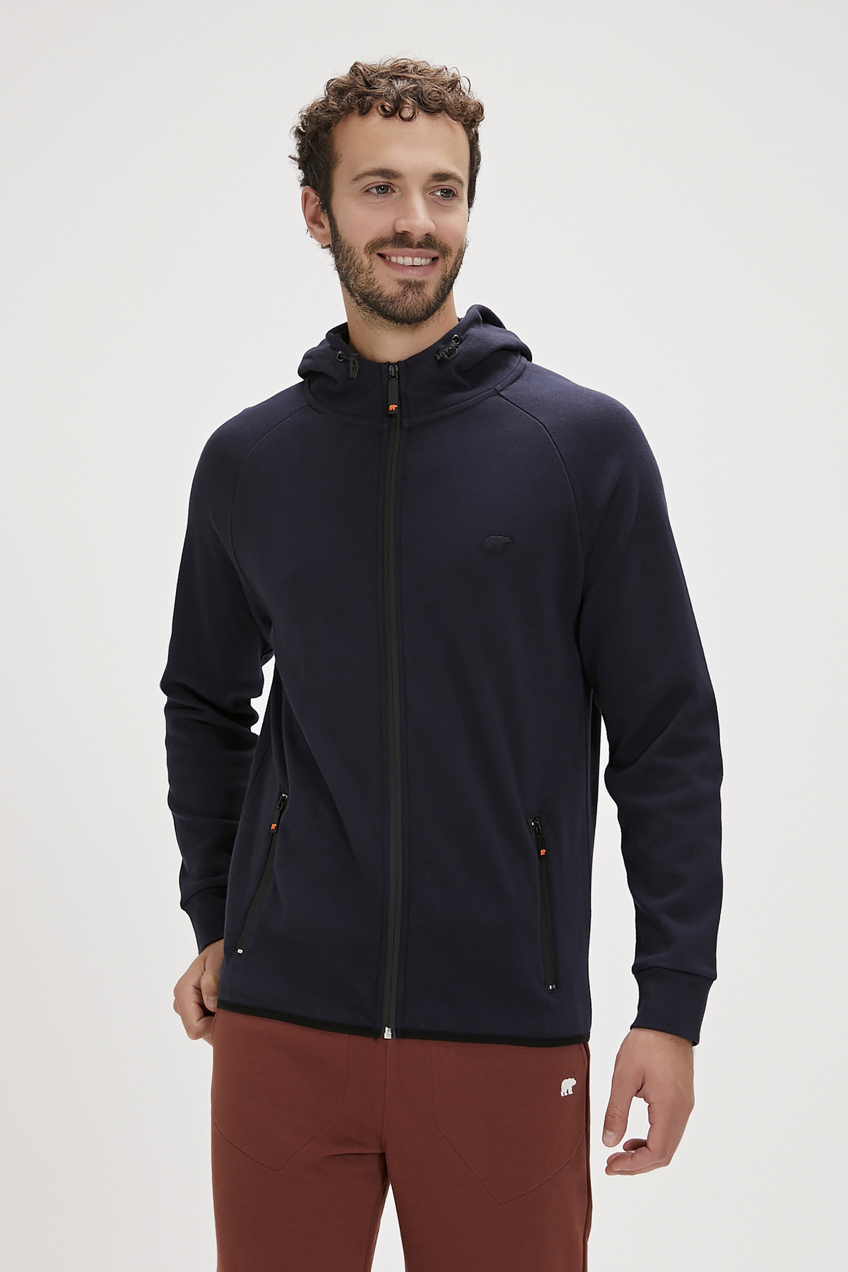 Leo Full-Zip Navy Mens Sweatshirt