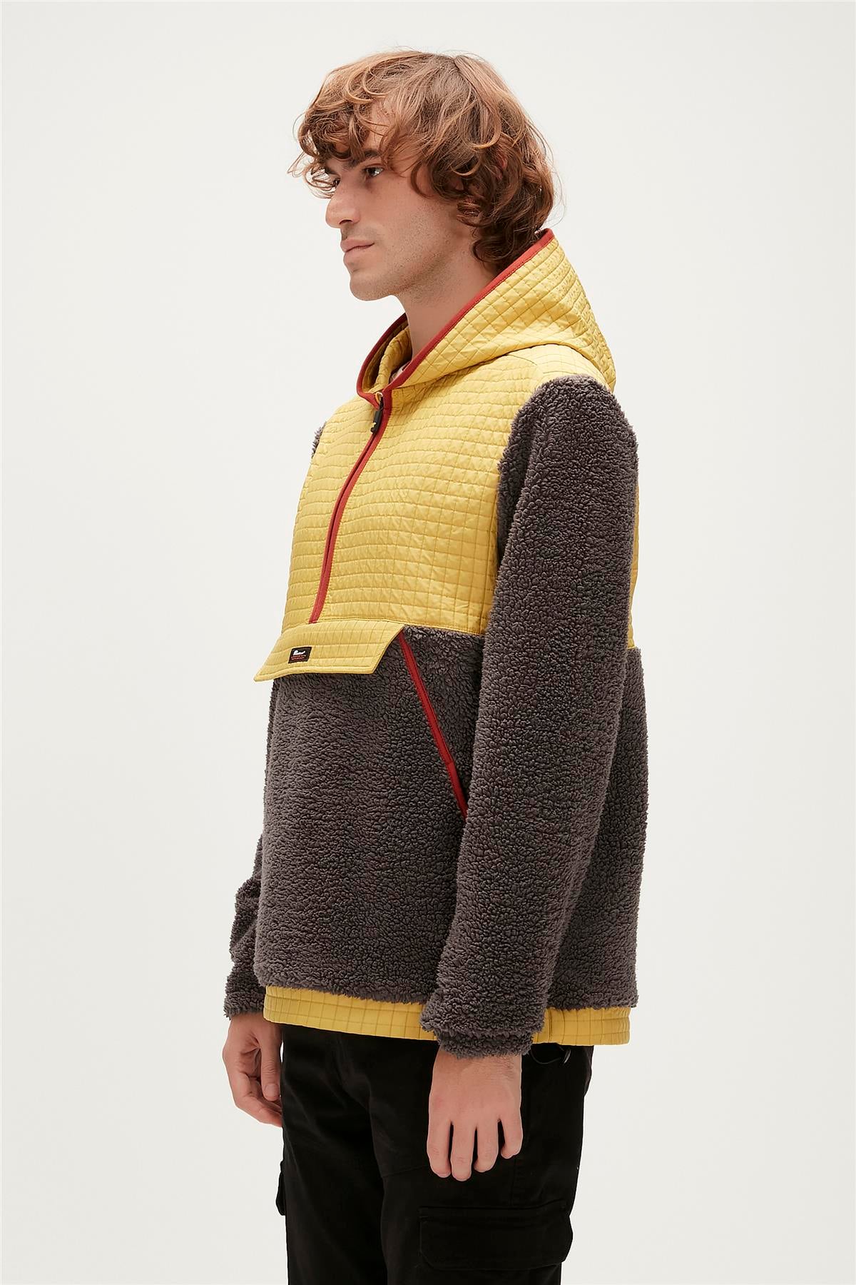 Leonard Raven Mens Half Zip Plush Jacket