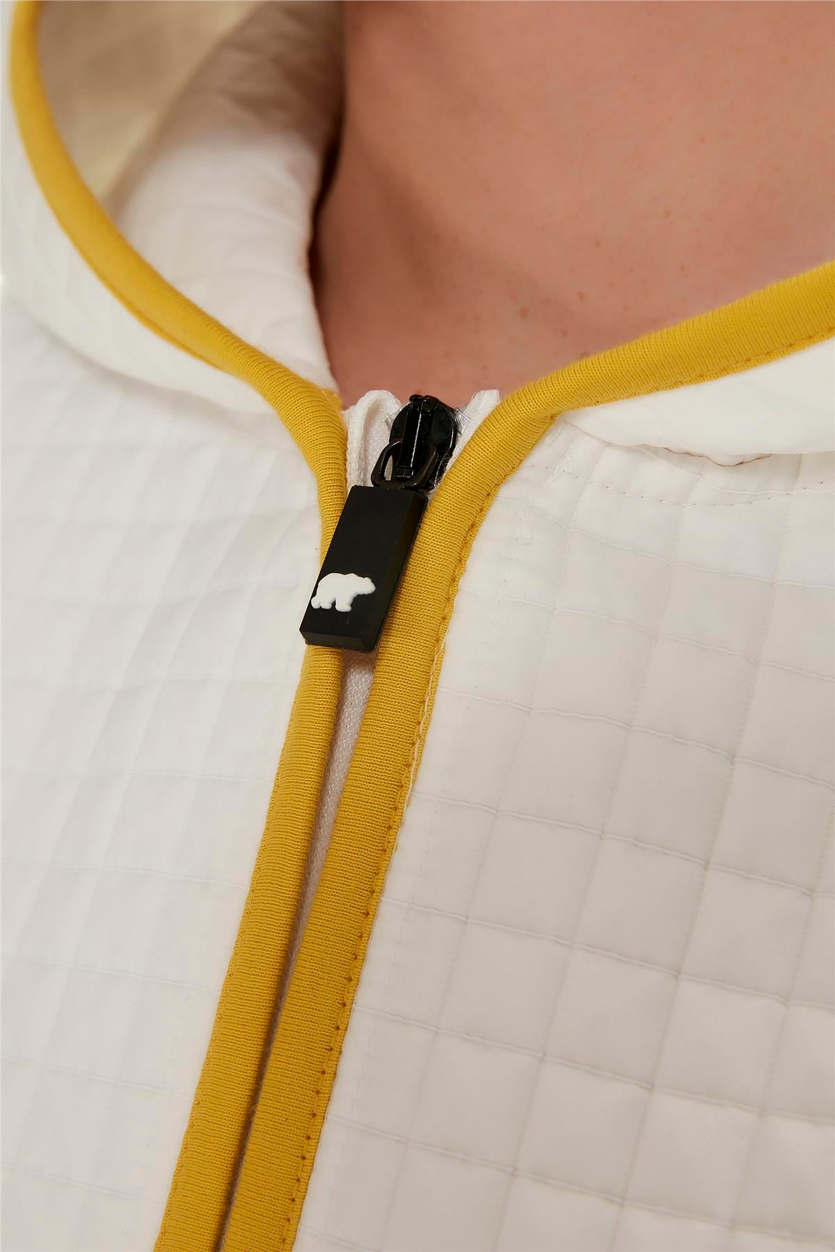 Leonard Plush Half-Zip Haki Peluş  Erkek Kapüşonlu Sweatshirt