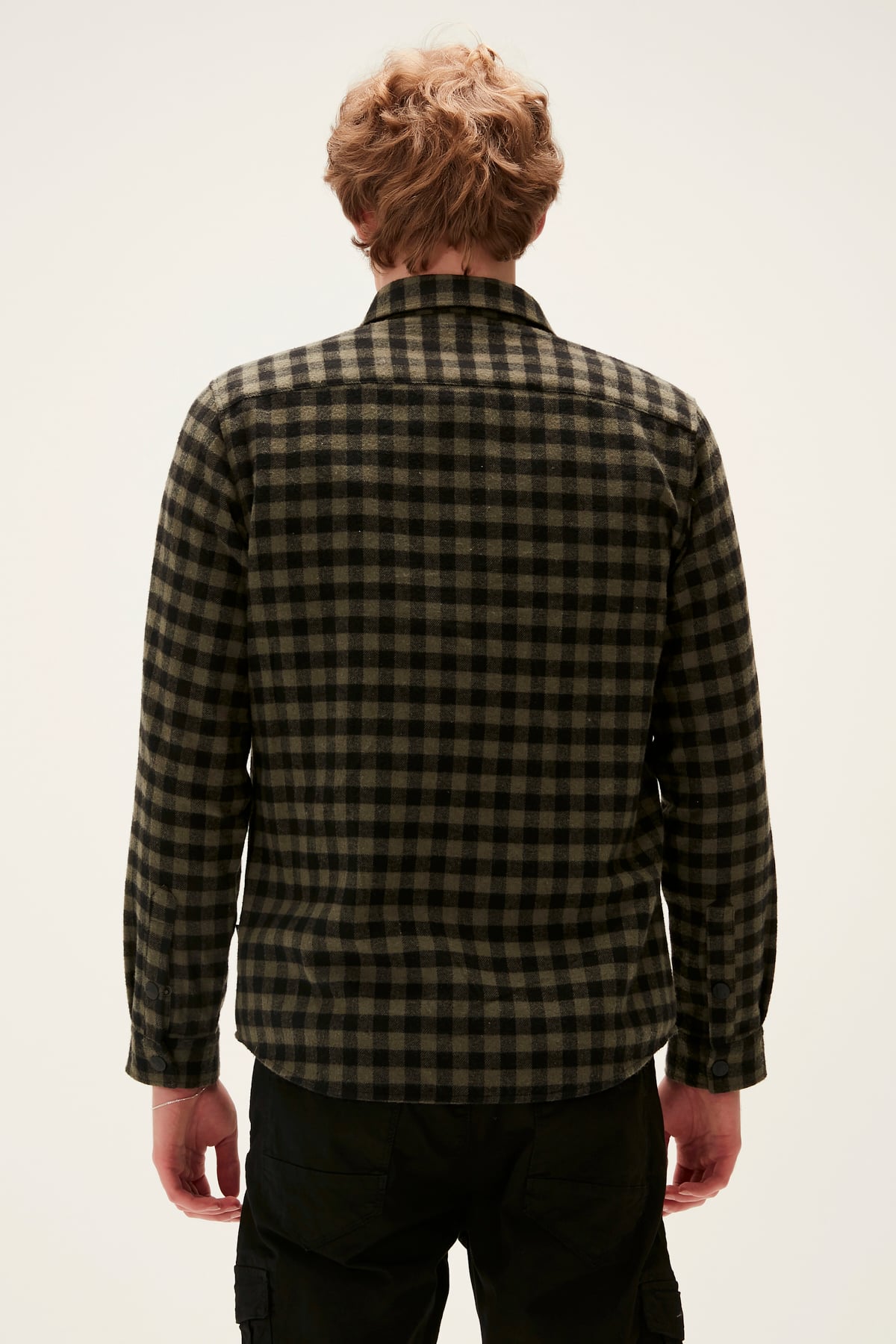Liam Khaki Mens Zipper Shirt