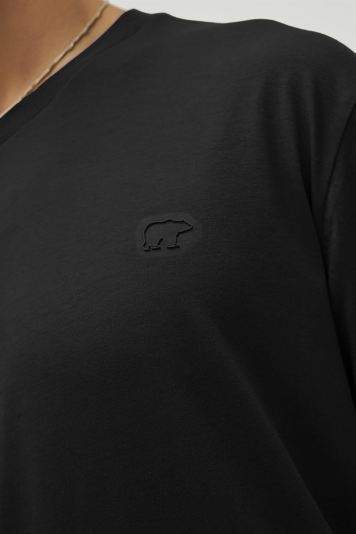 Liber Oversize Black Basic Mens T-Shirt