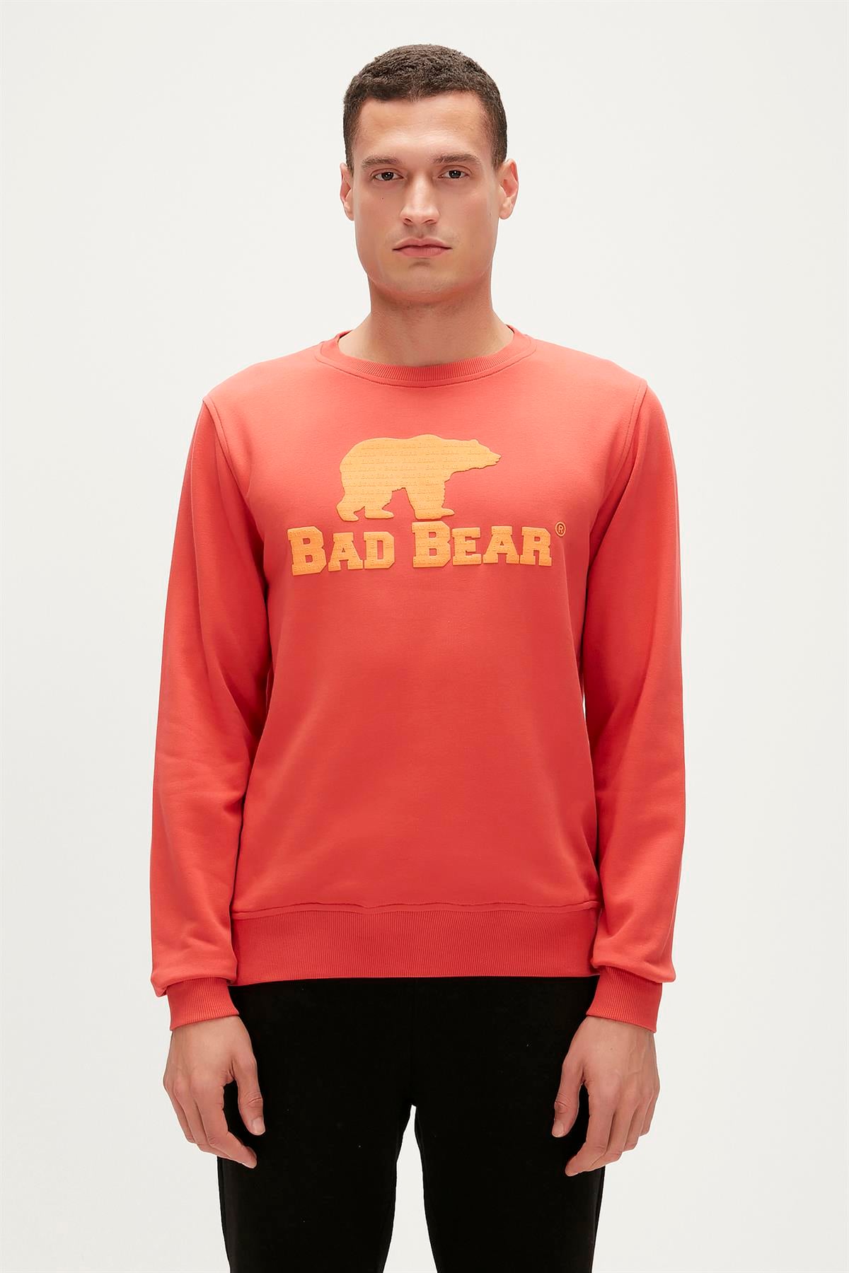 Logo Crewneck Ginger Tarçın Baskılı Erkek Sweatshirt