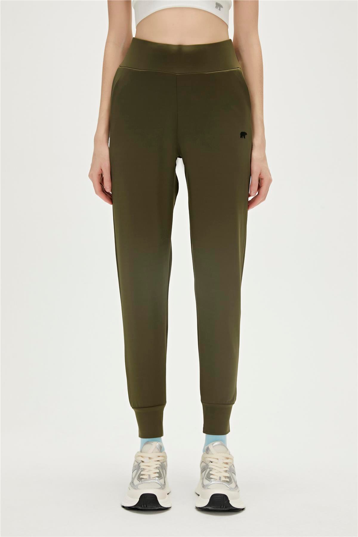 Lucca Haki Yeşil Uzun Kadın Tayt