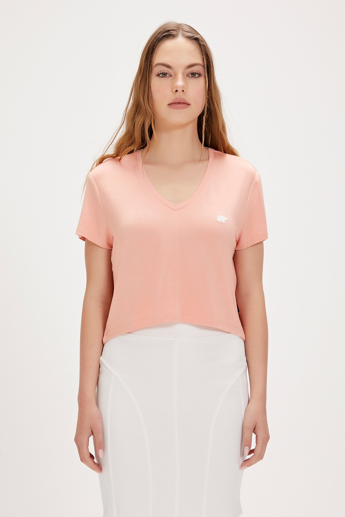 Menas Pembe V-Neck Womens T-Shirt