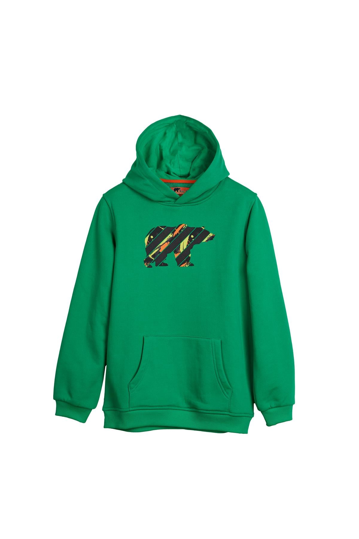 Mono Yeşil Çocuk Kapüşonlu Sweatshirt