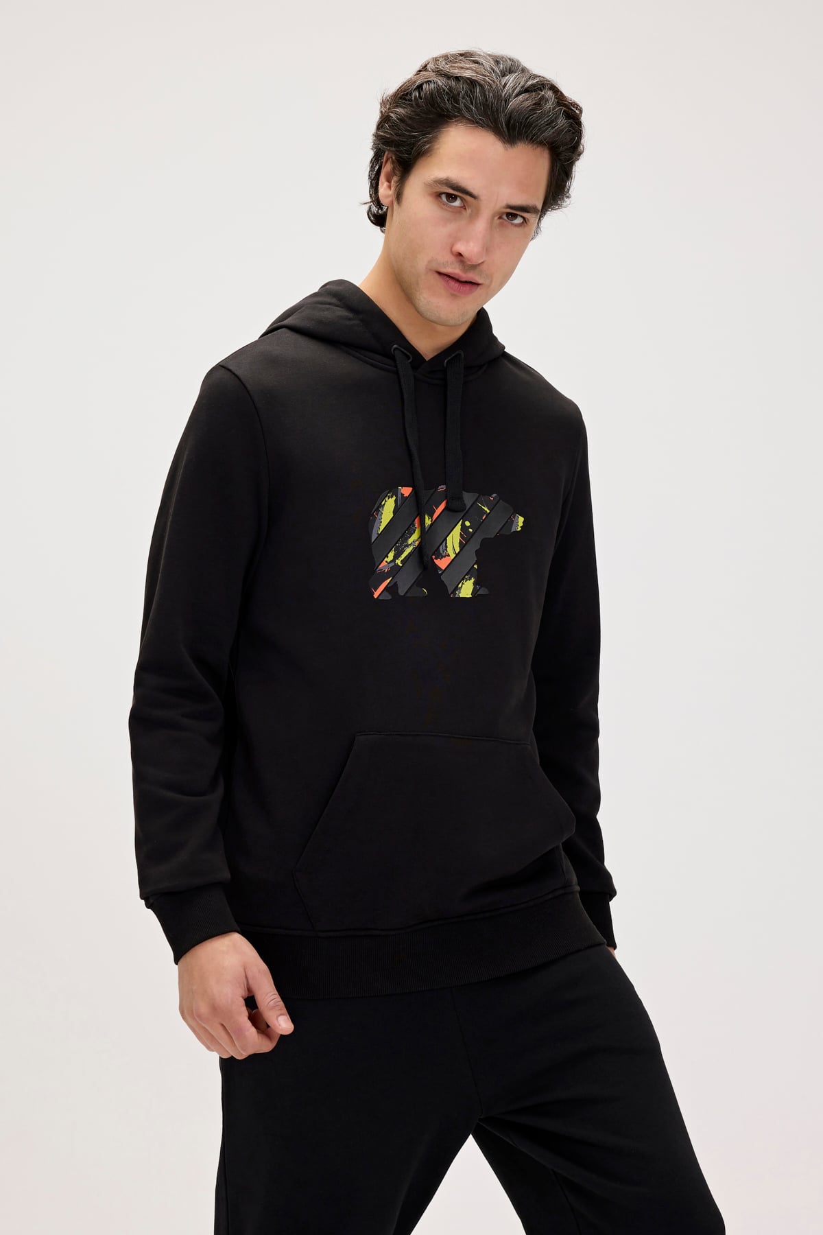 Mono Night Mens Hoodie