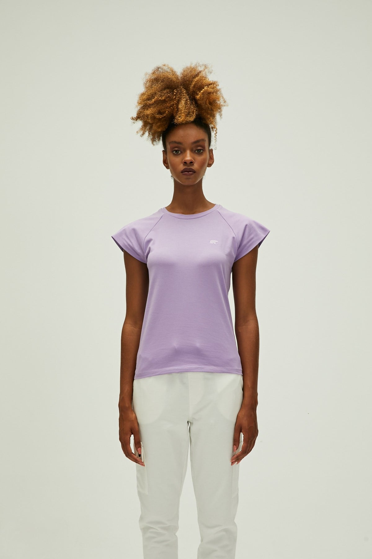 Mudra Lavender Purple Basic Womens T-Shirt