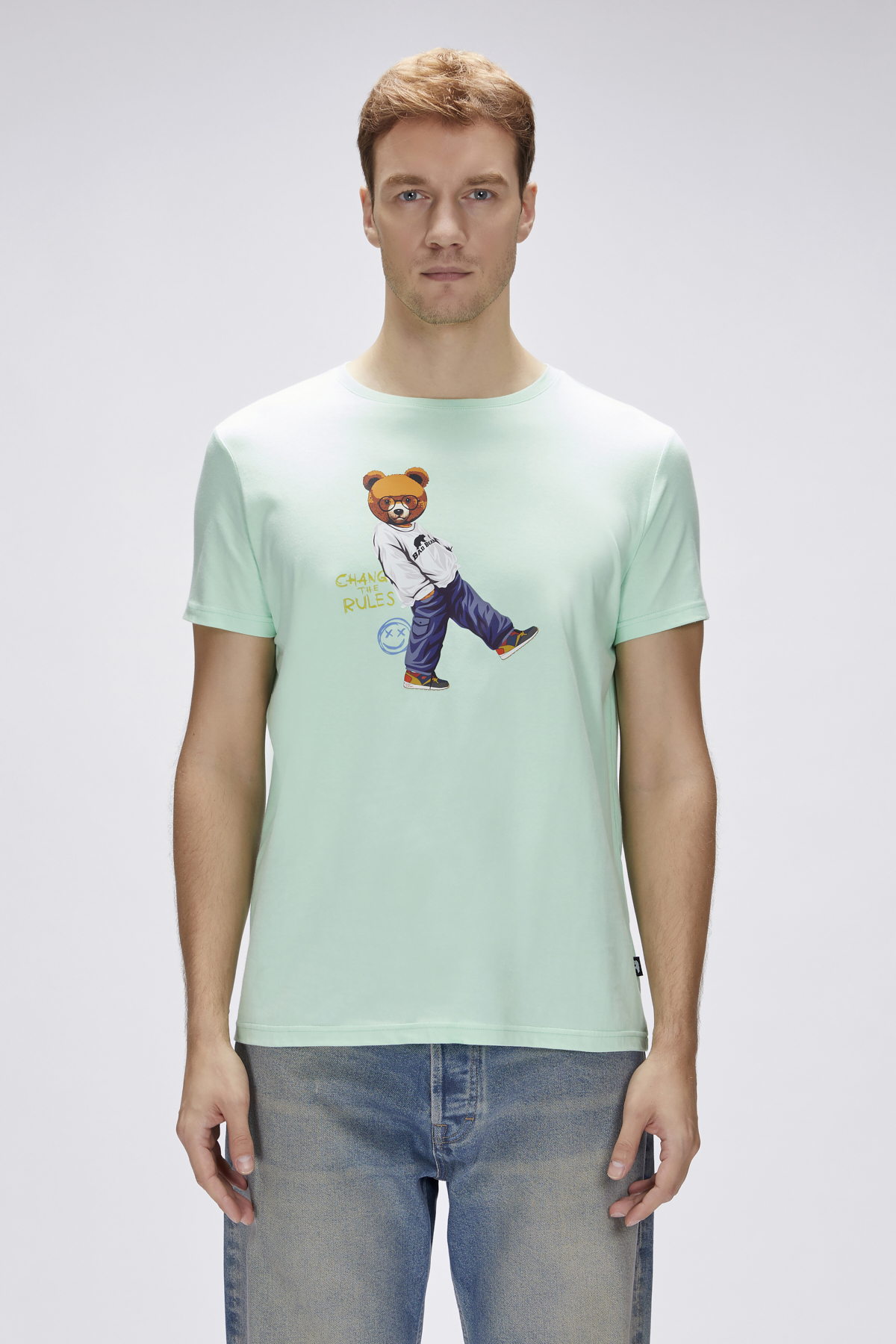 Nash Green Fig Mens Printed T-Shirt