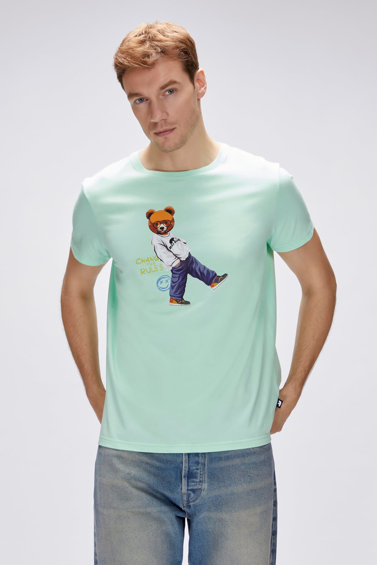 Nash Green Fig Mens Printed T-Shirt