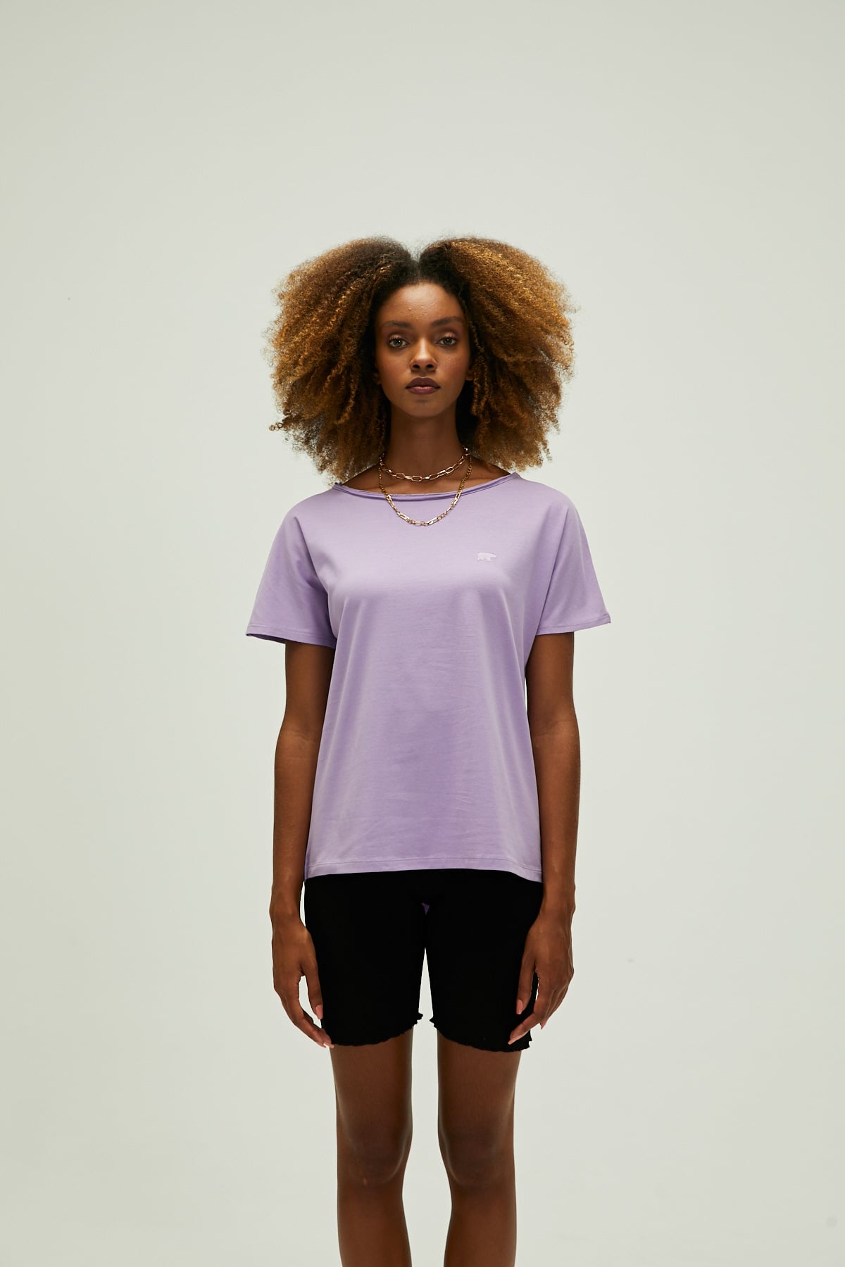 Nidra Lavender Purple Basic Womens T-Shirt