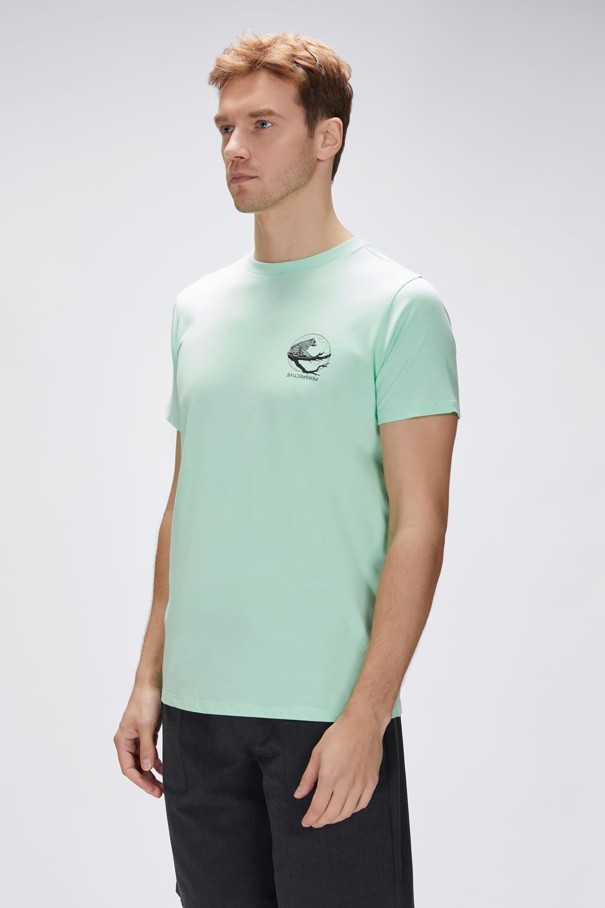 Pard Green Fig Mens Printed T-Shirt