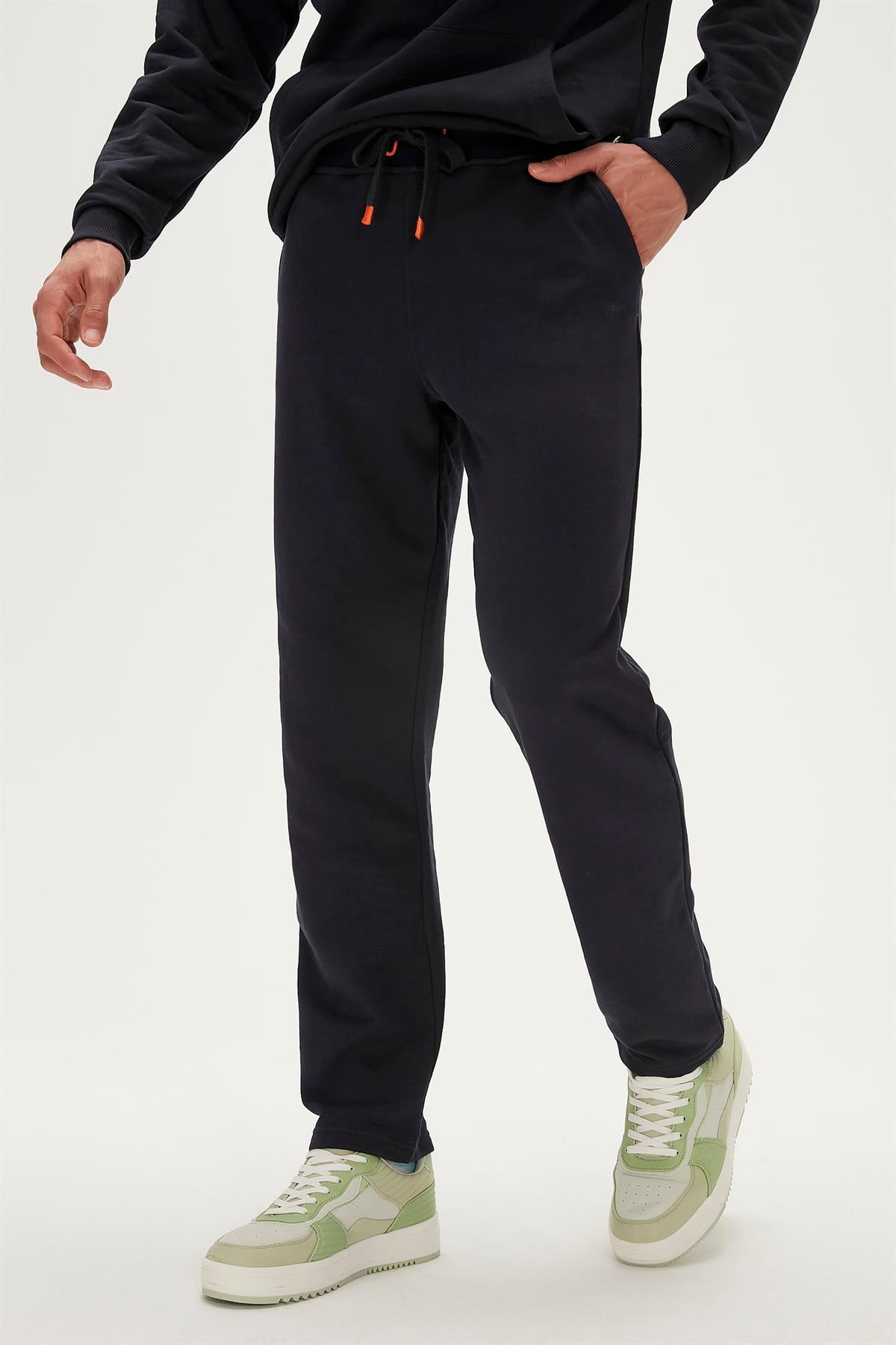Plain Navy Mens Sweatpants
