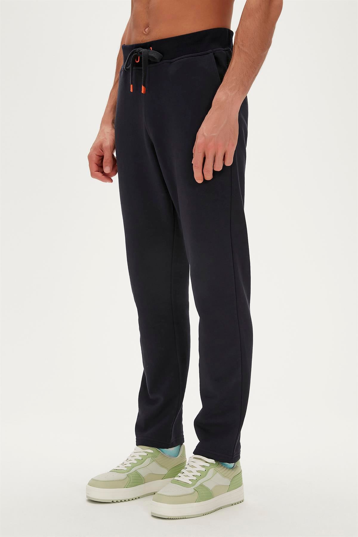 Plain Navy Mens Sweatpants