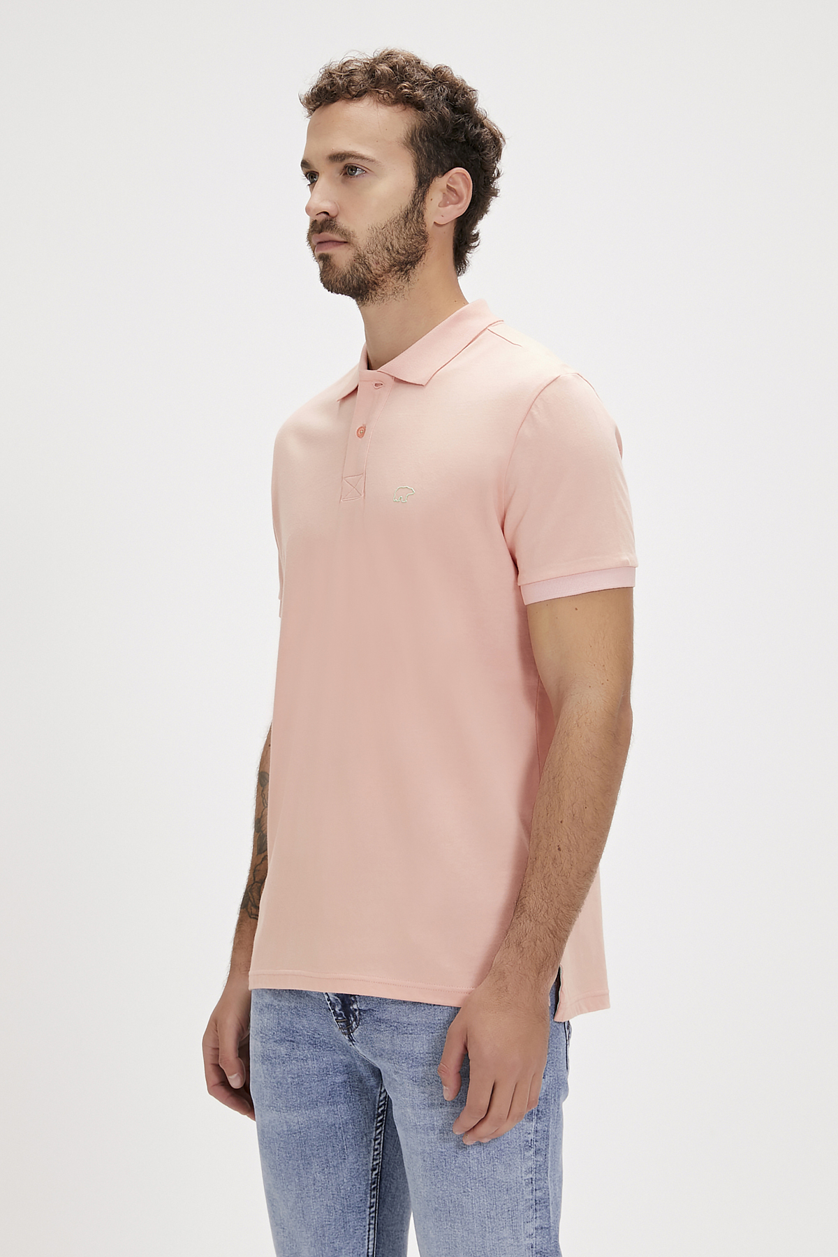 Pure Polo Yaka Pembe Erkek Tişört