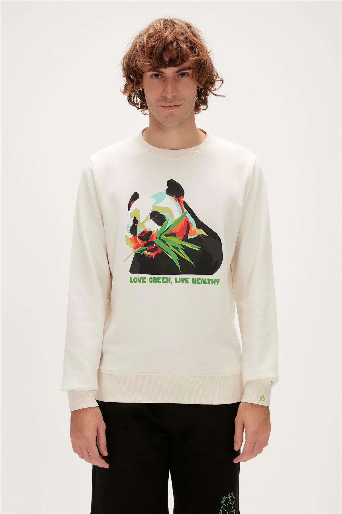 Re-Bamboo Marshmallow Mens Crewneck Sweatshirt