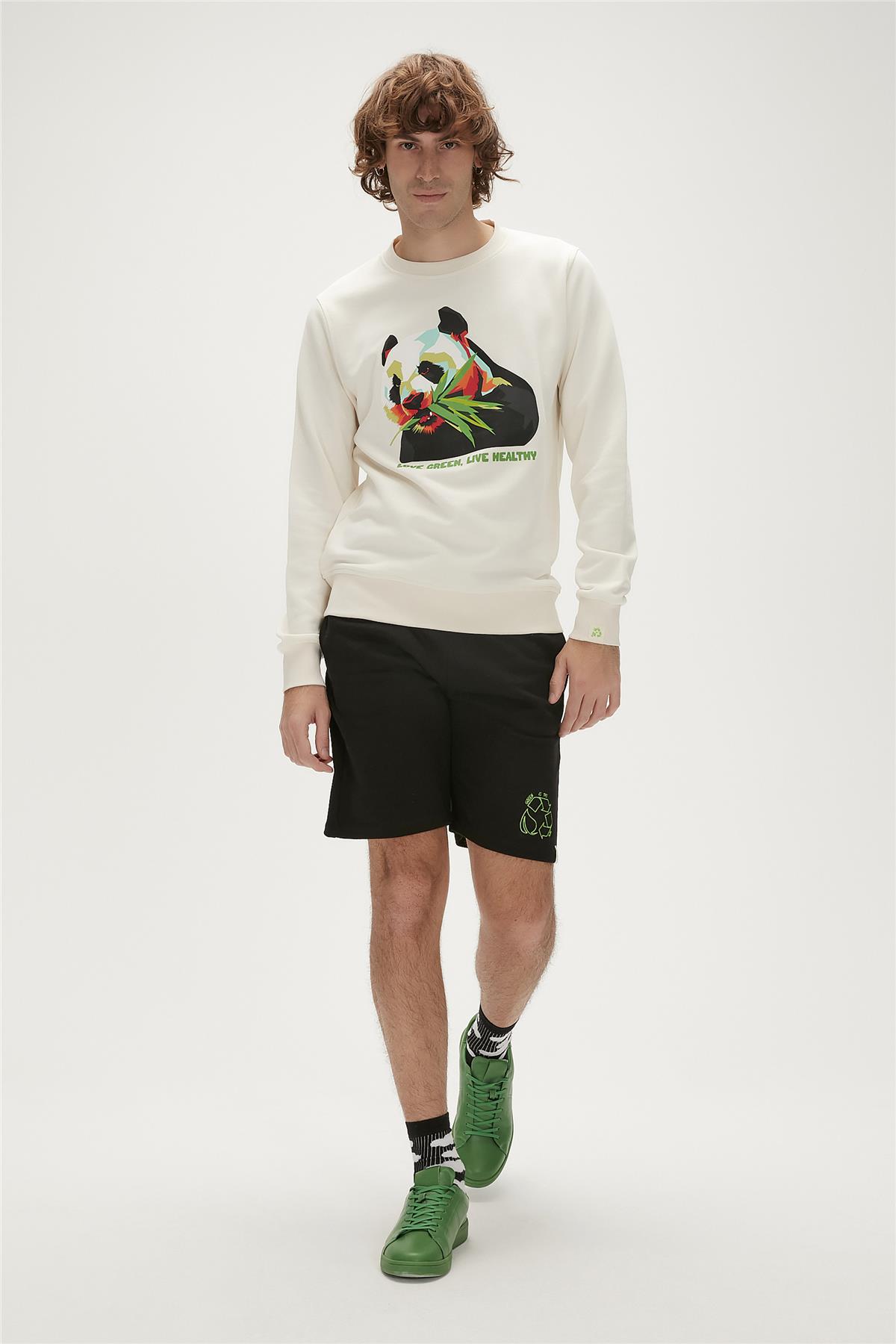 Re-Bamboo Marshmallow Mens Crewneck Sweatshirt