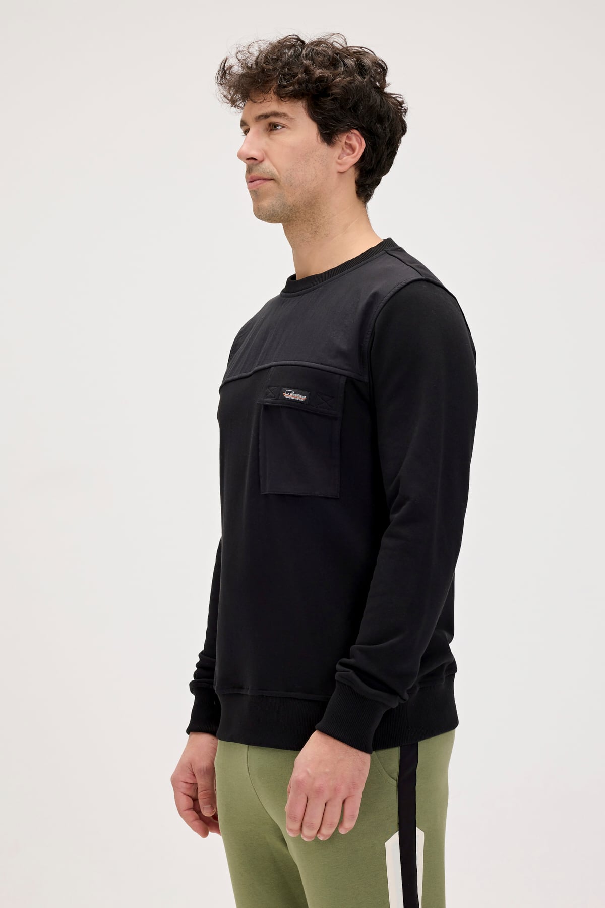 Re-Beverly Siyah Erkek Sweatshirt