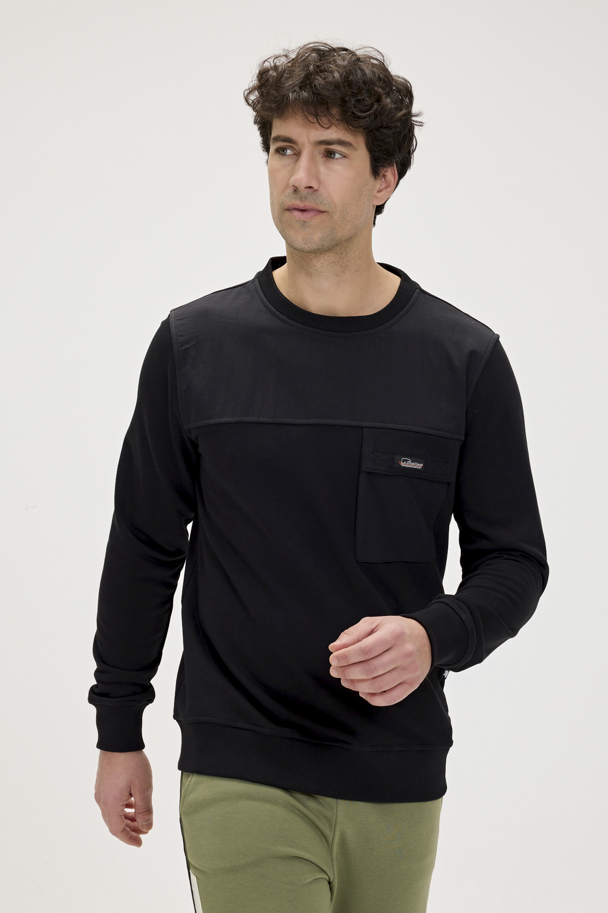 Re-Beverly Siyah Erkek Sweatshirt