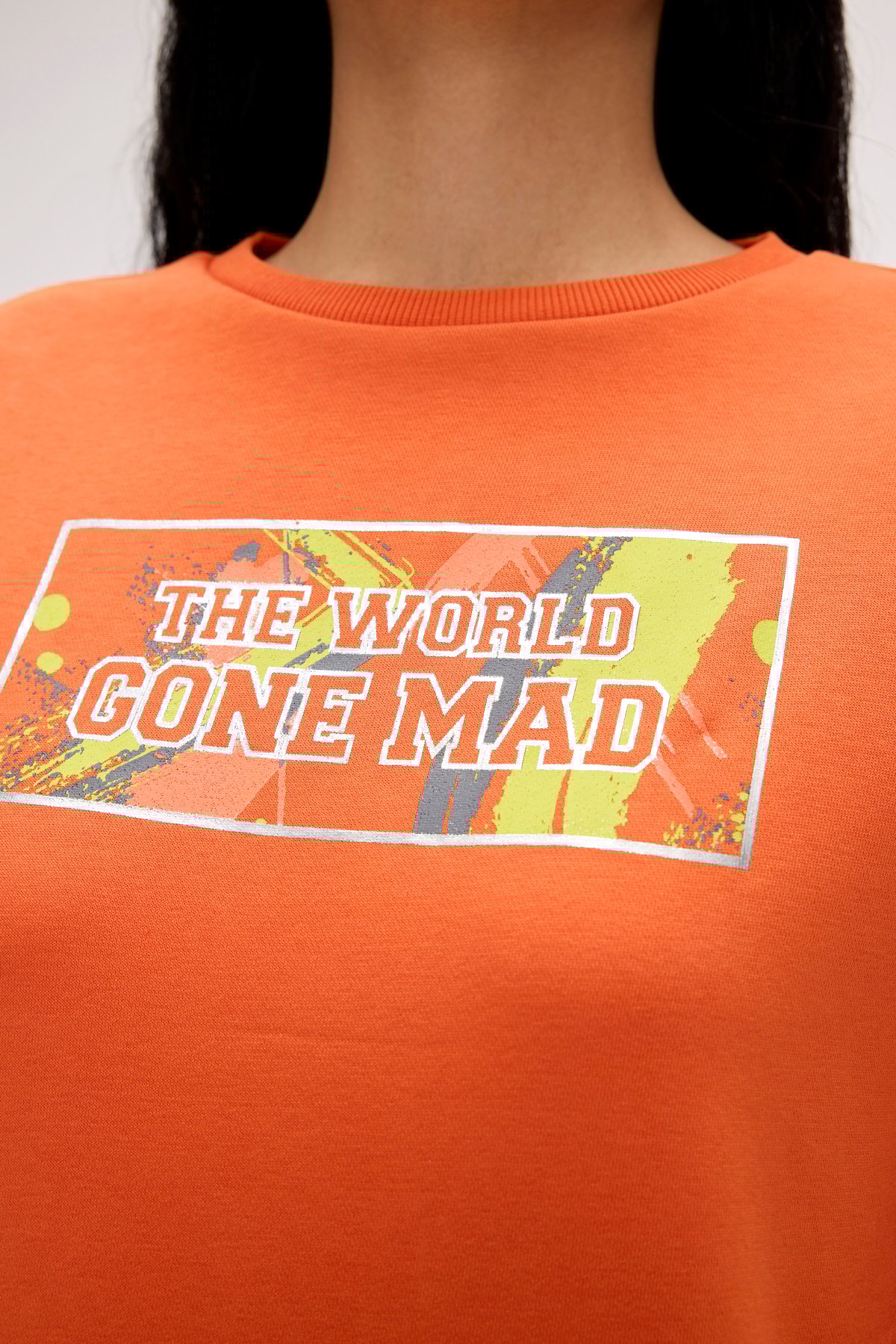 Re-Carina Orange Womens Sweatshirt