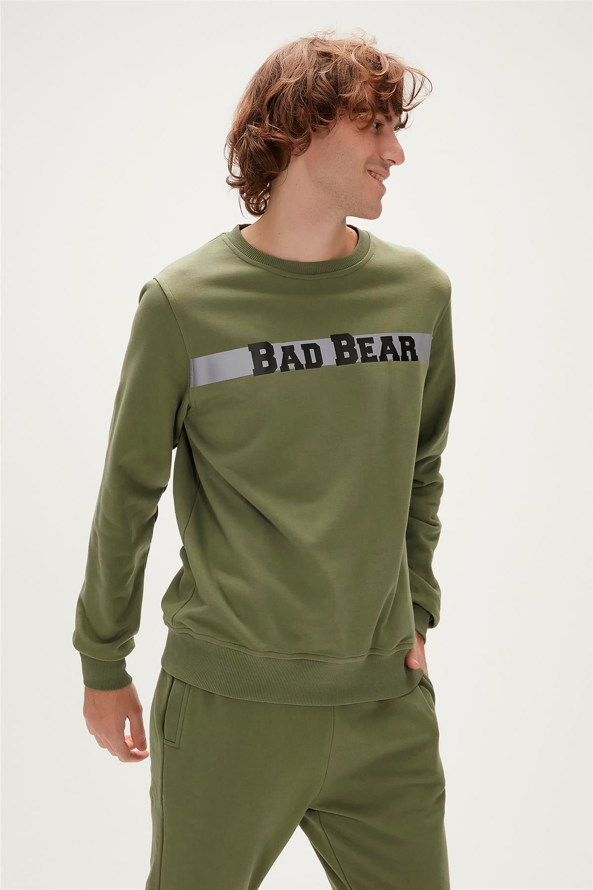 Reflect Bear Thyme Mens Crewneck Sweatshirt