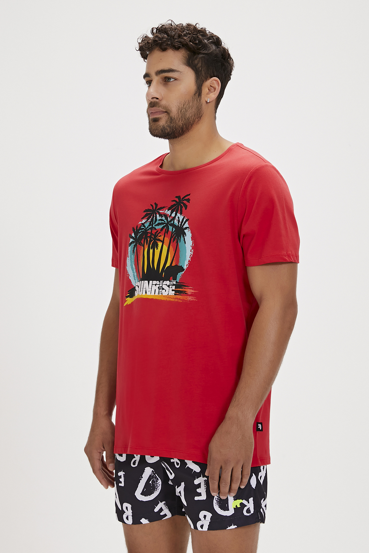Ricardo Crimson Red Mens T-Shirt