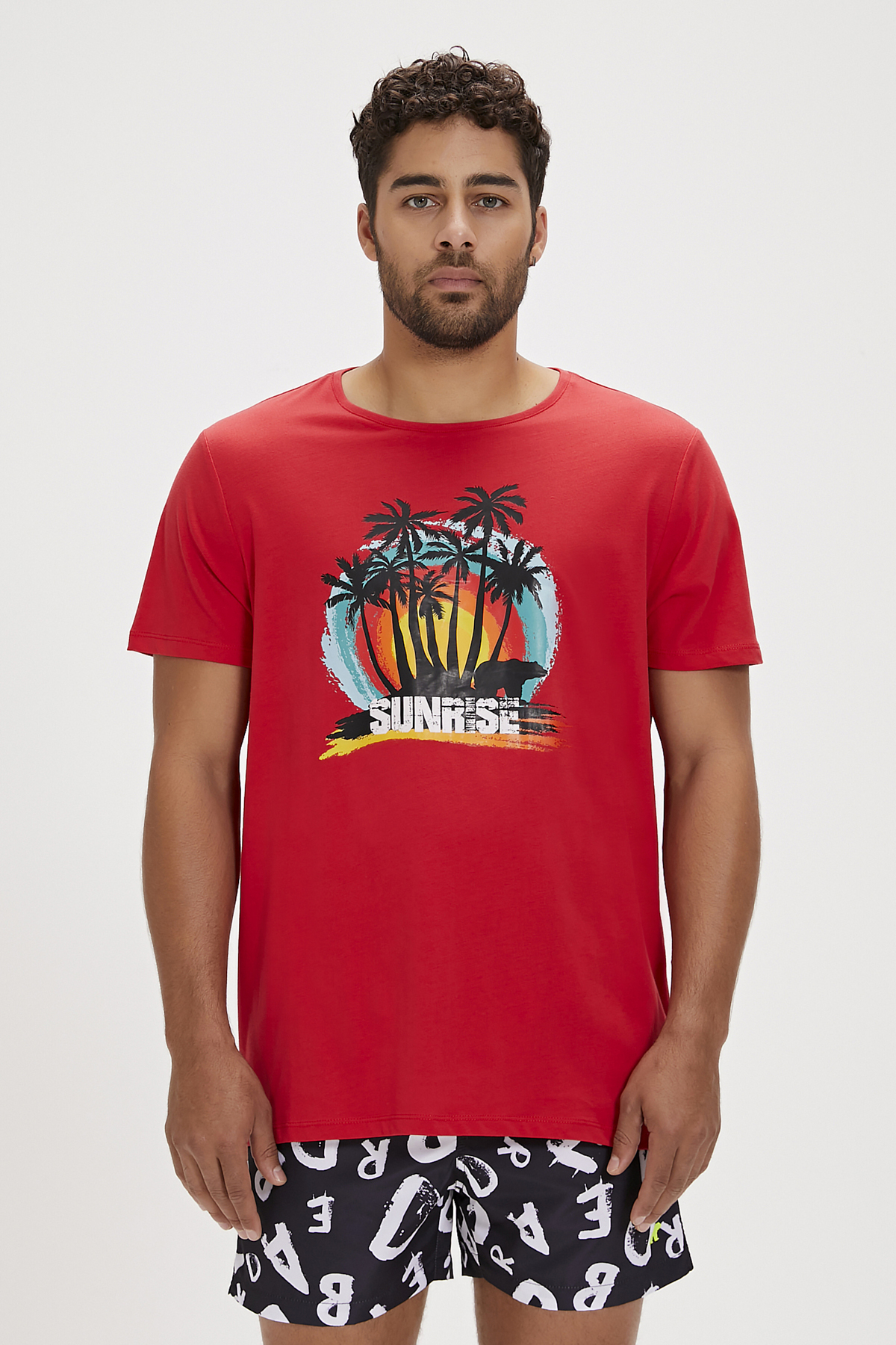 Ricardo Crimson Red Mens T-Shirt