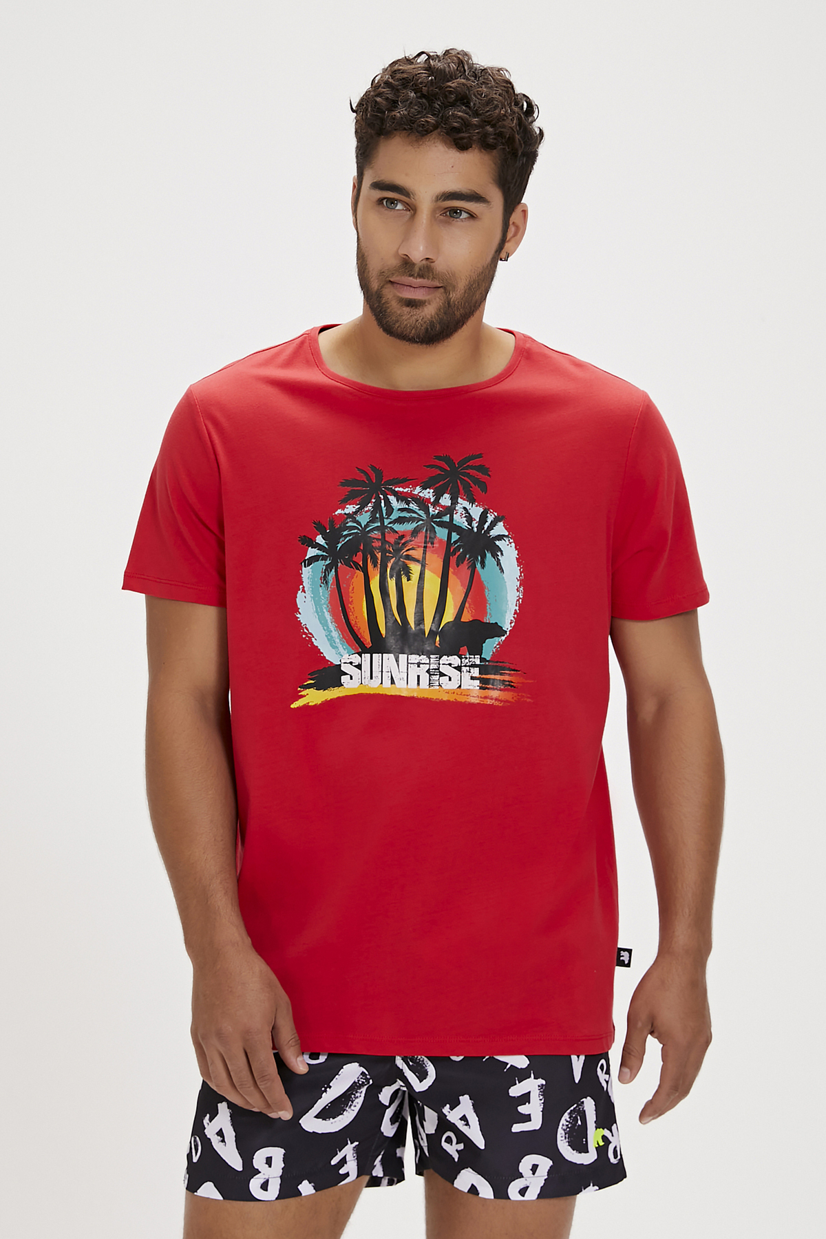 Ricardo Crimson Red Mens T-Shirt