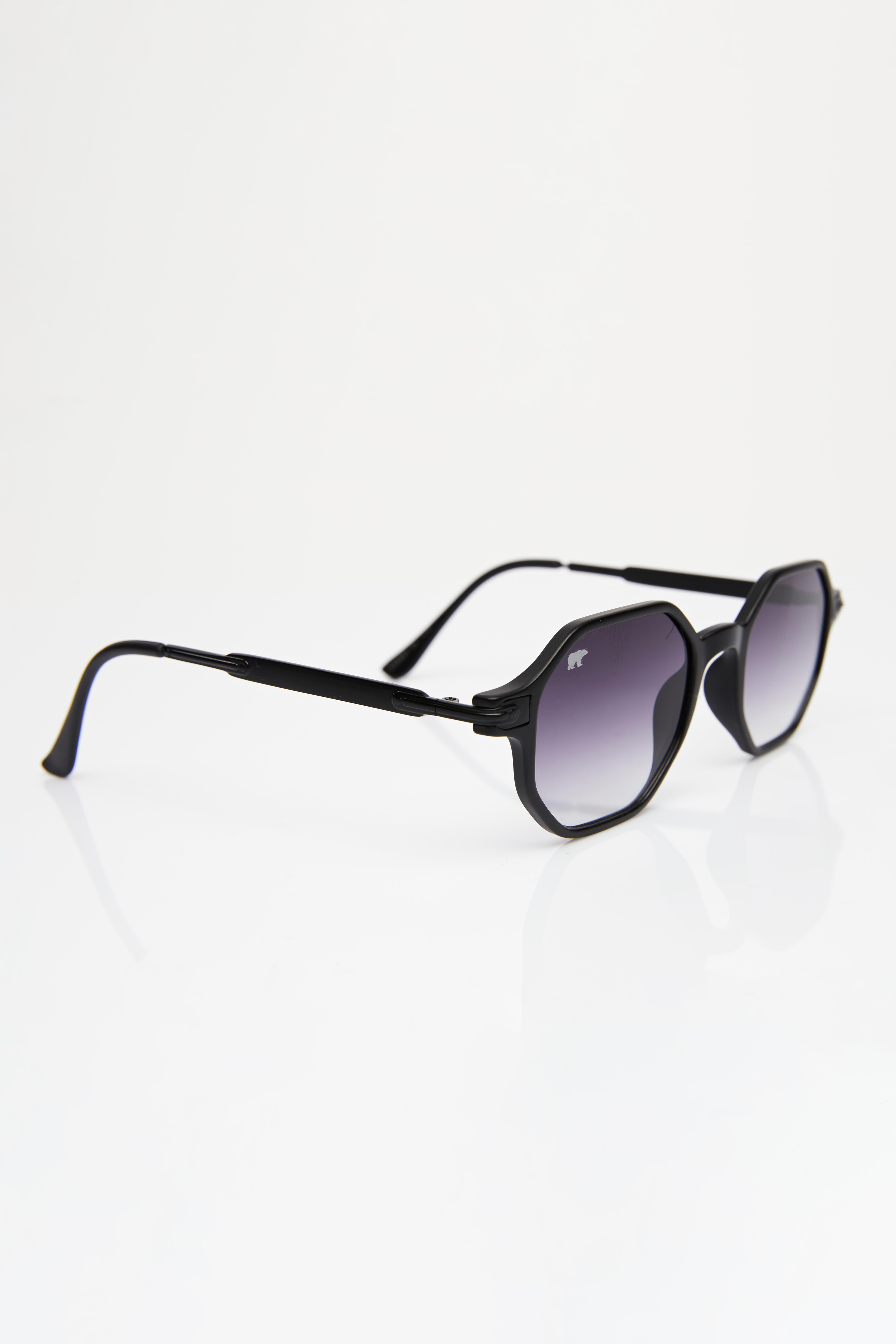 Rodney Unisex Black Sunglasses