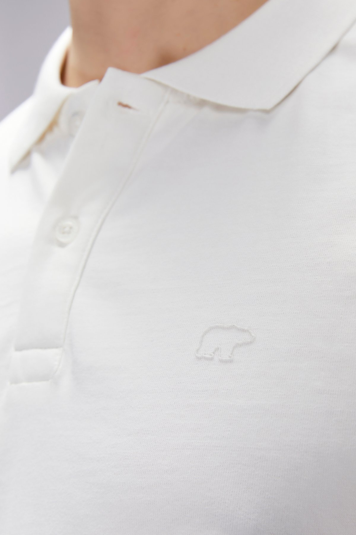 Rubin Beyaz Polo Yaka Erkek Tişört