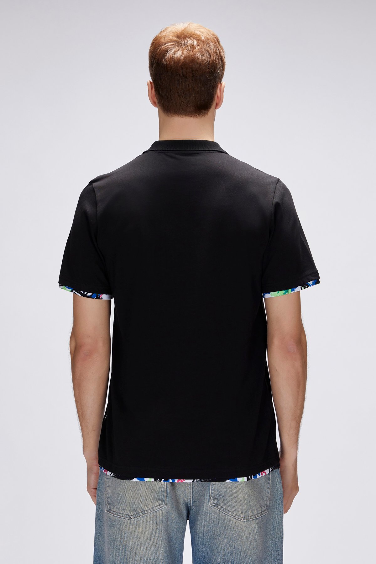 Rubin Siyah Polo Yaka Erkek Tişört