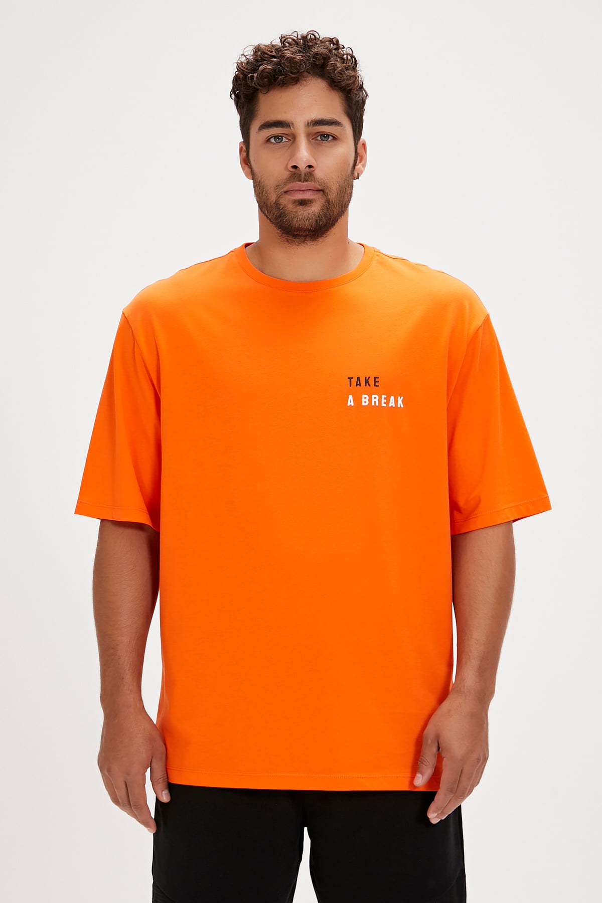 Sand Orange Oversize Mens T-Shirt