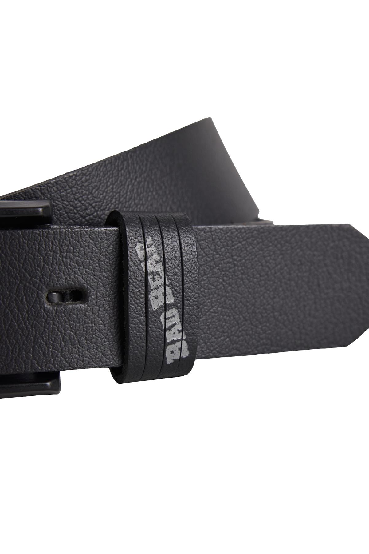 Sliced Black Mens Belt