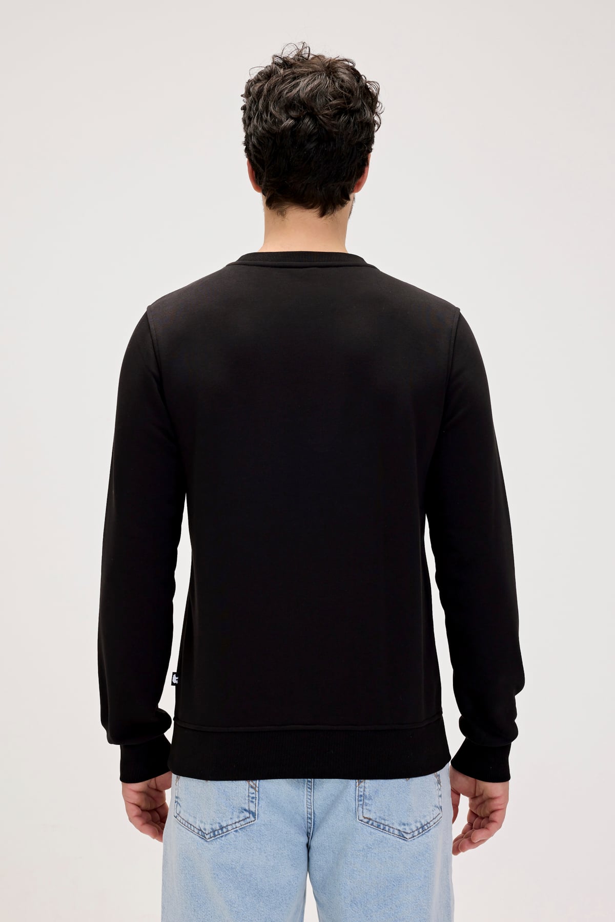 Splashy Siyah Erkek Baskılı Sweatshirt