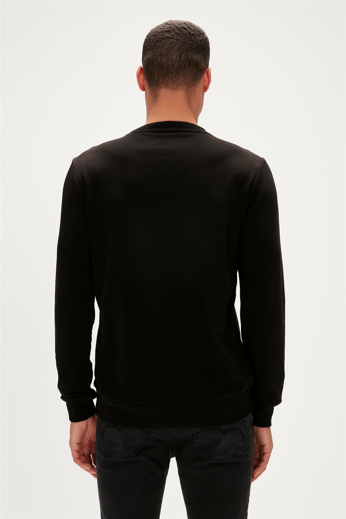 Story Crewneck Siyah Erkek Sweatshirt