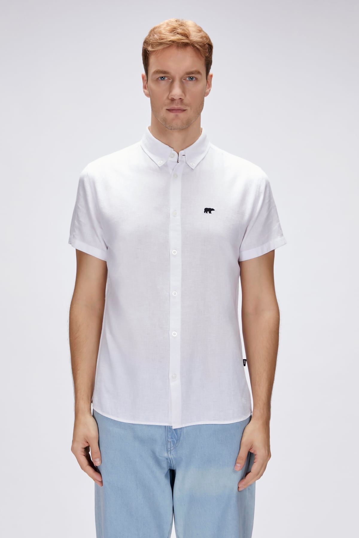 Tindra Off-White Kısa Kollu Mens Shirt