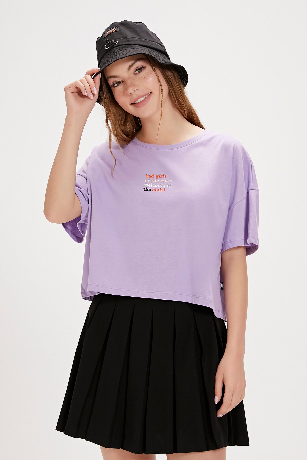 Town Mor Baskılı Kadın Tişört