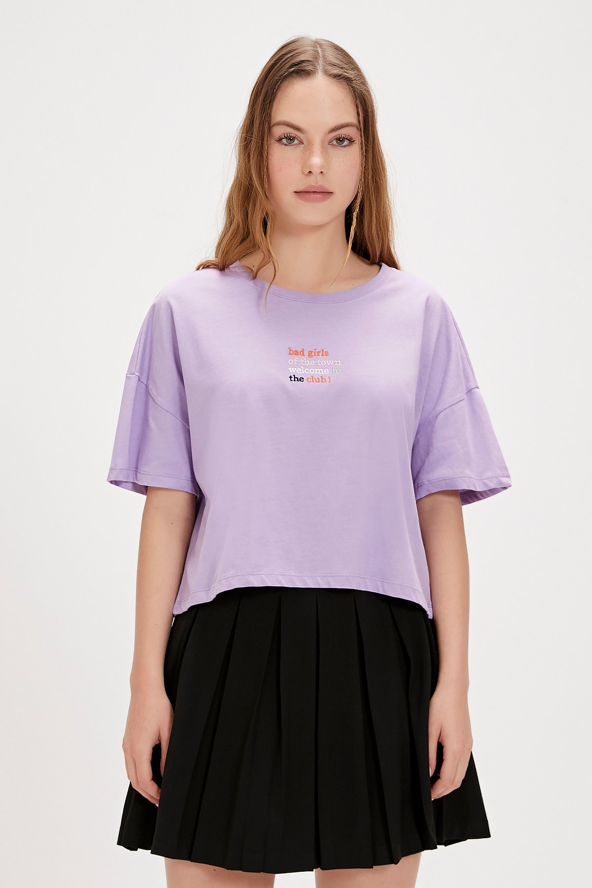 Town Mor Baskılı Kadın Tişört