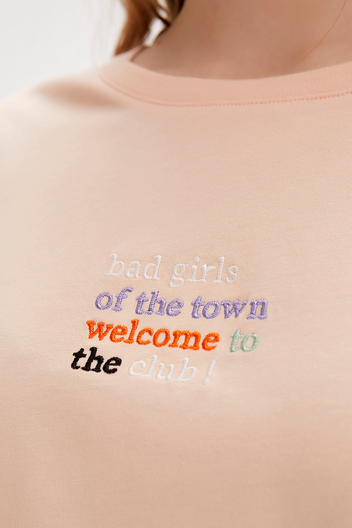 Town Pembe Baskılı Kadın Tişört