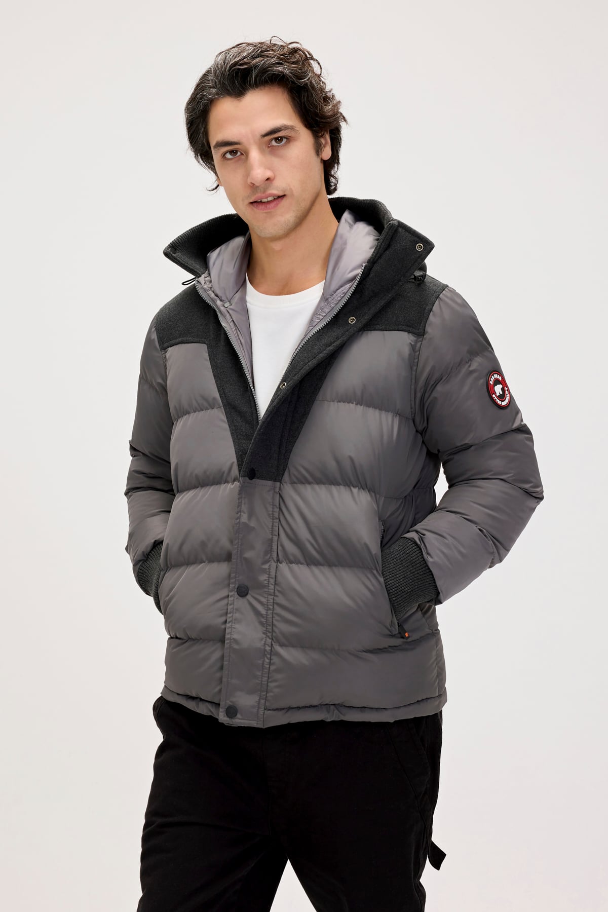 Valery Asphalt Mens Puffer Jacket
