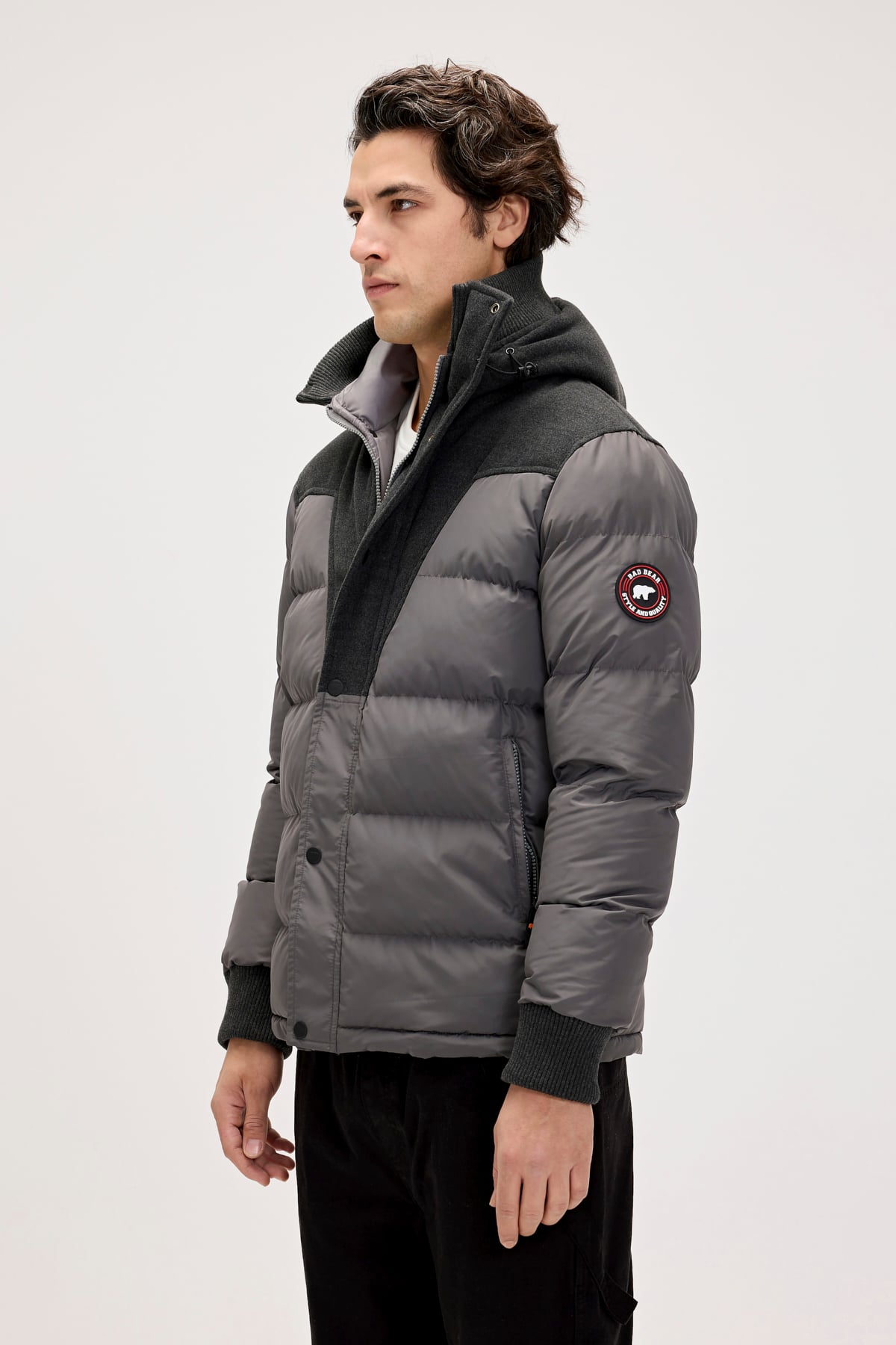 Valery Asphalt Mens Puffer Jacket
