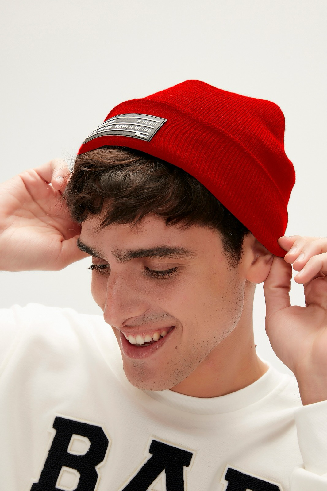 Welcome Crimson Red Beanie