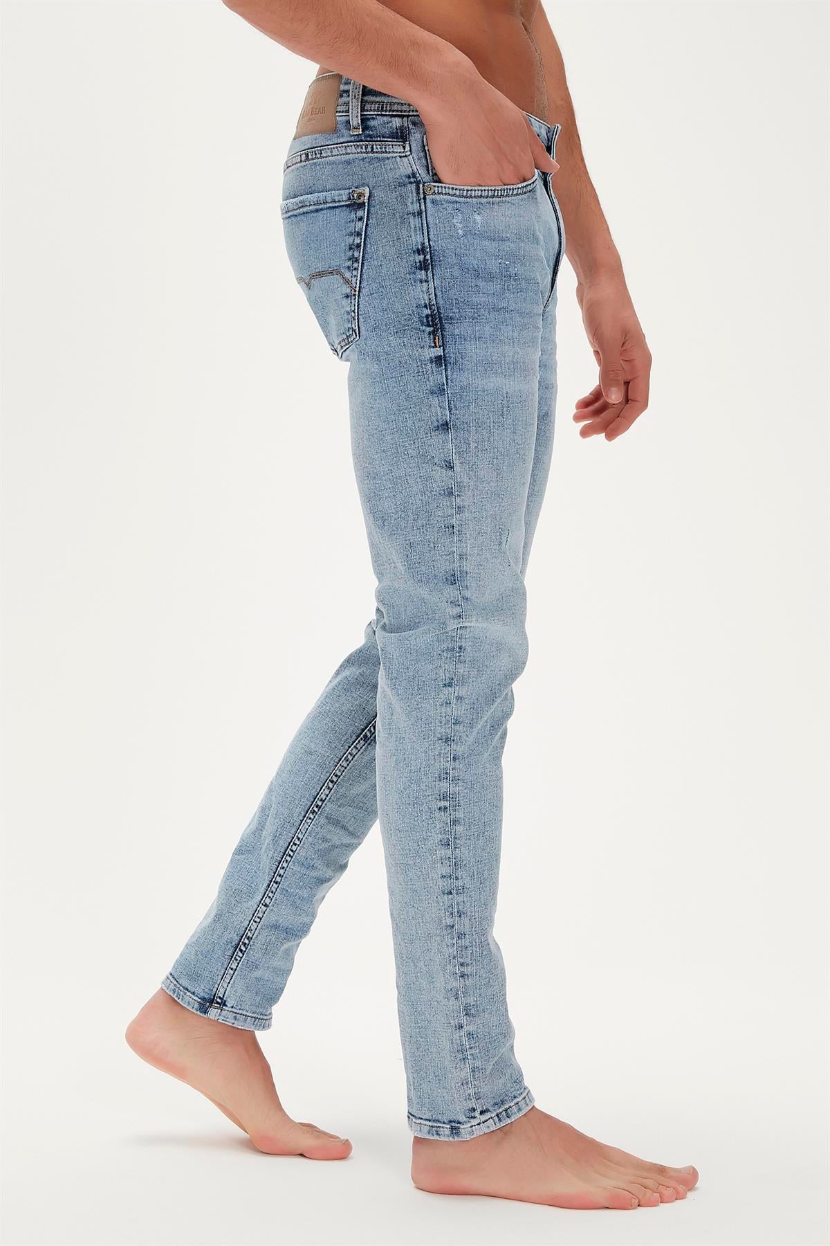 Xavier Jeans Buz Mavi Erkek Denim Pantolon