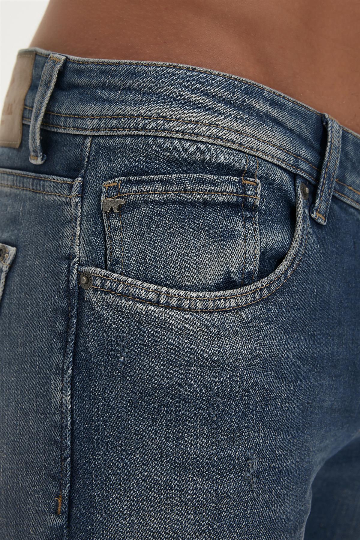 Xavier Jeans Okyanus Mavi Erkek Denim Pantolon