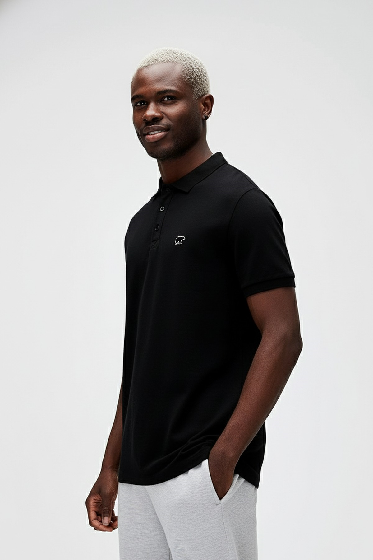 GABRIEL POLO POLO T-SHIRT SİYAH DÜĞMELİ MAN T-SHIRT GABRIEL POLOGABRIEL POLO