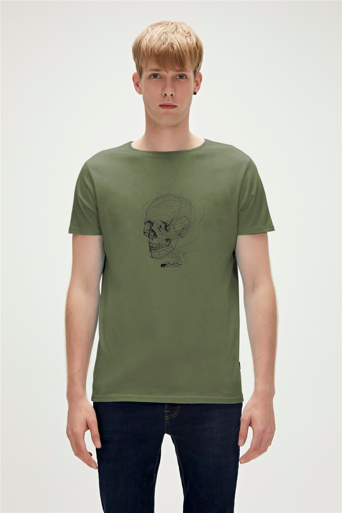 REBORN T-SHIRT PRINTED T-SHIRT SOLUK YEŞİL  MAN T-SHIRT REBORN T-SHIRTREBORN T-SHIRT