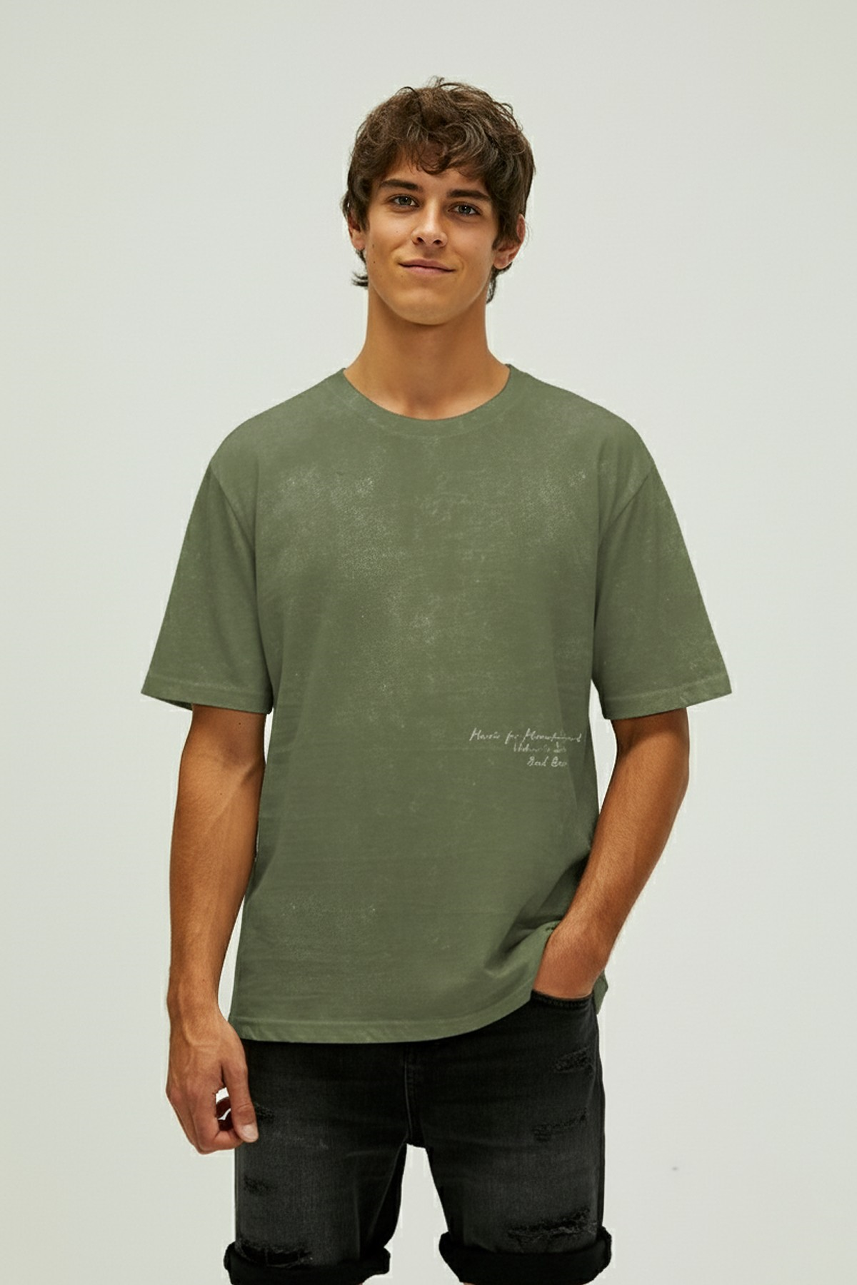 MADE FOR T-SHIRT PRINTED T-SHIRT SOLUK YEŞİL  MAN T-SHIRT MADE FOR T-SHIRTMADE FOR T-SHIRT