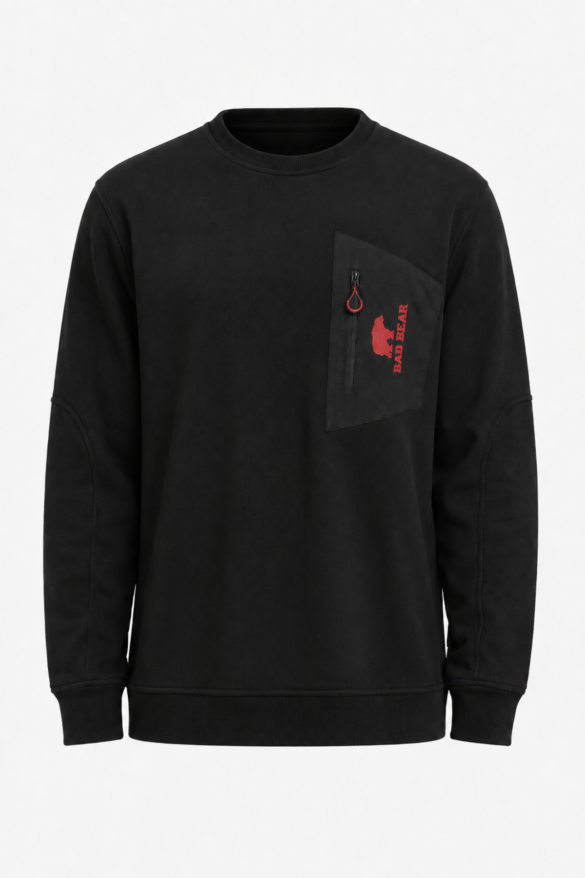 Untamed Siyah Cep Detay Erkek Sweatshirt